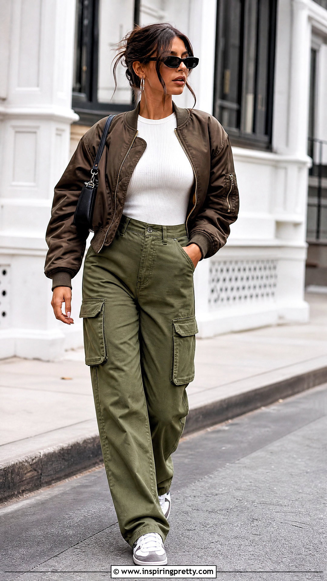 White Basic Top With Cargo Pants - 50 white basic top outfit ideas
