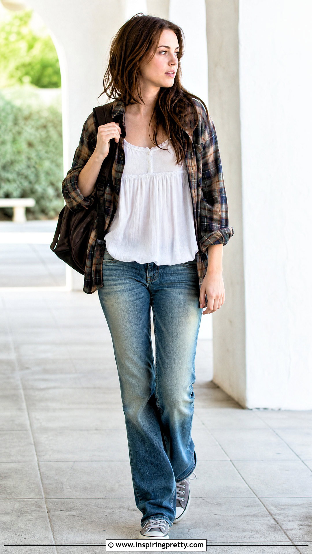 White Bella Swan Babydoll Top With Plaid Shirt And Jeans - 25 bella swan babydoll top outfit ideas