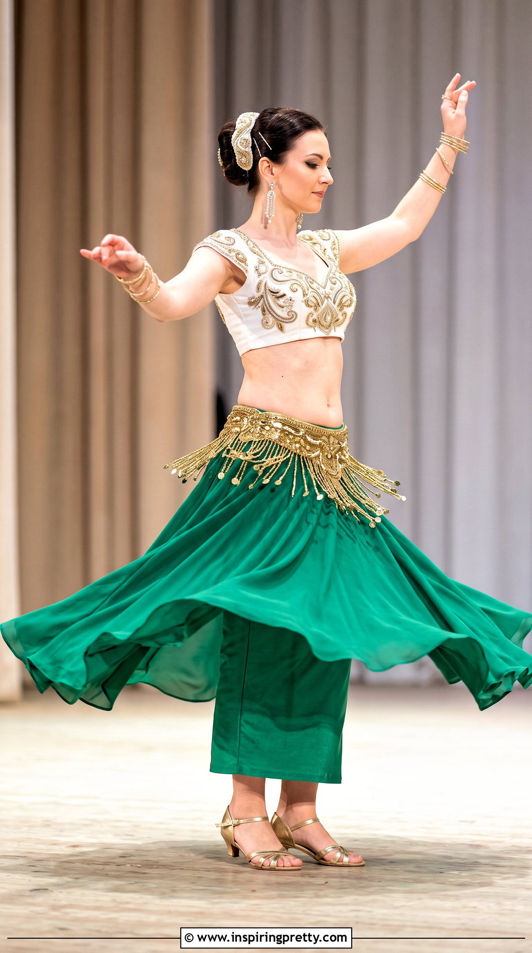 White Belly Dancing Top With Jewel Tone Skirt - 25 belly dancing tops outfit ideas
