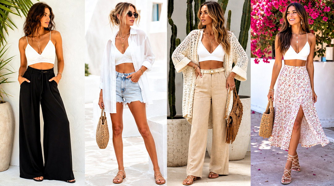 20 White Bralette Crop Top Outfit Ideas for Chic Layering