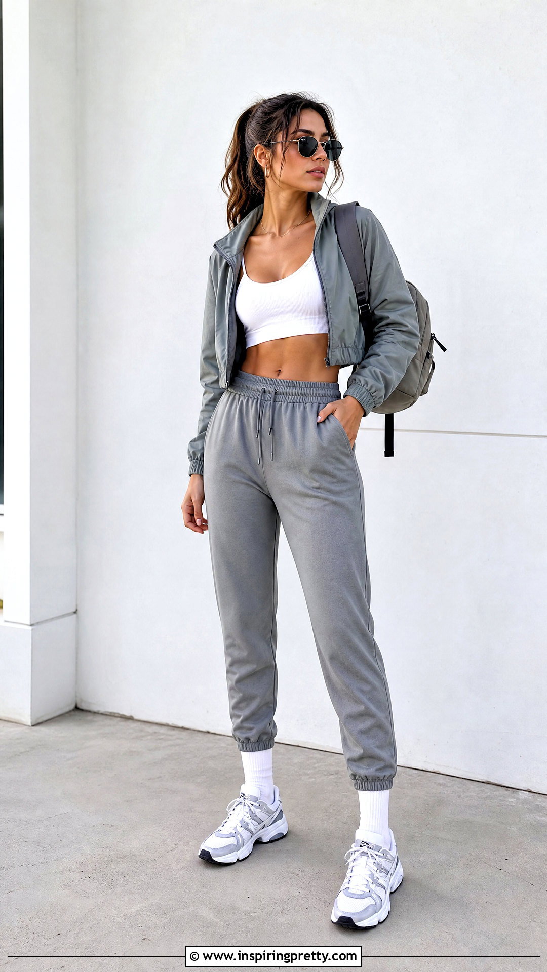 White Cami Crop Top With Joggers - 25 white cami crop top outfit ideas