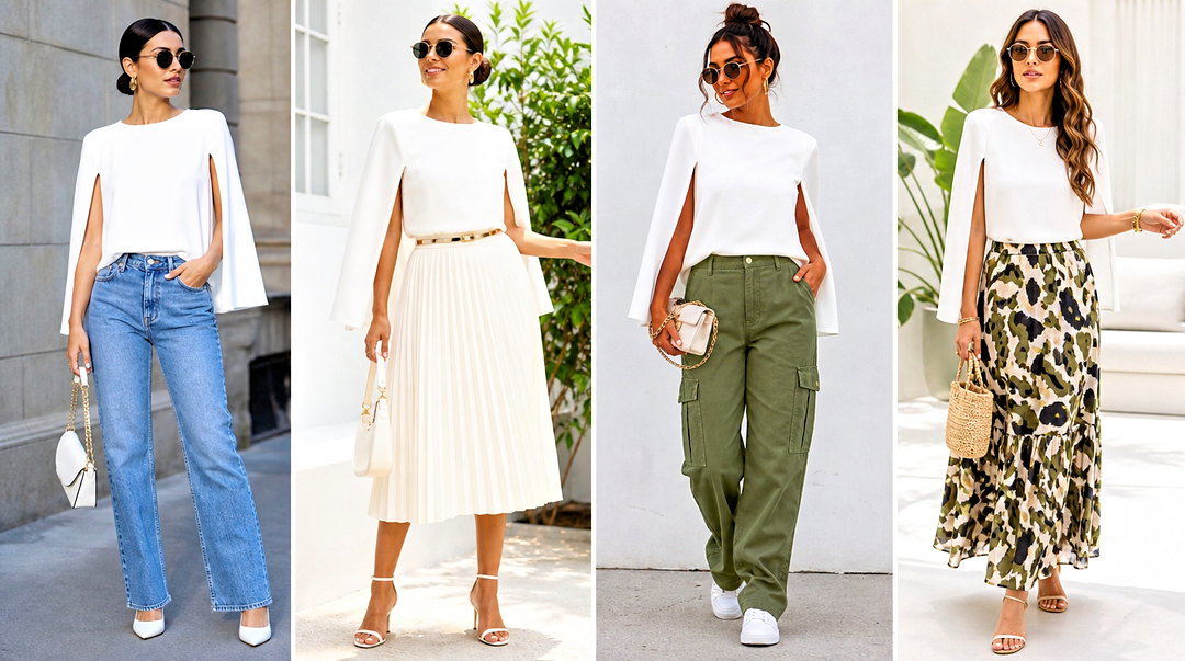 20 White Cape Top Outfit Ideas for Effortless Summer Style