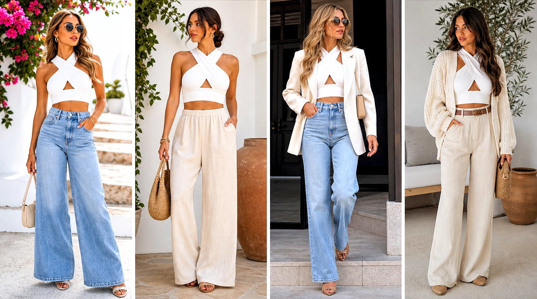 20 White Criss Cross Crop Top Outfit Ideas for Summer