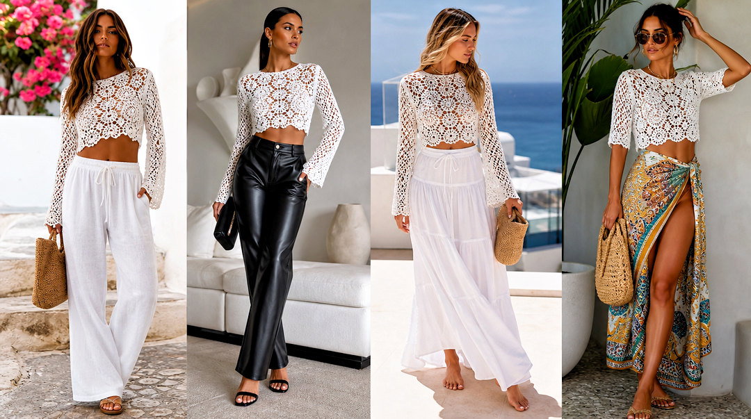 50 White Crochet Top Outfit Ideas for Breezy Summer Style