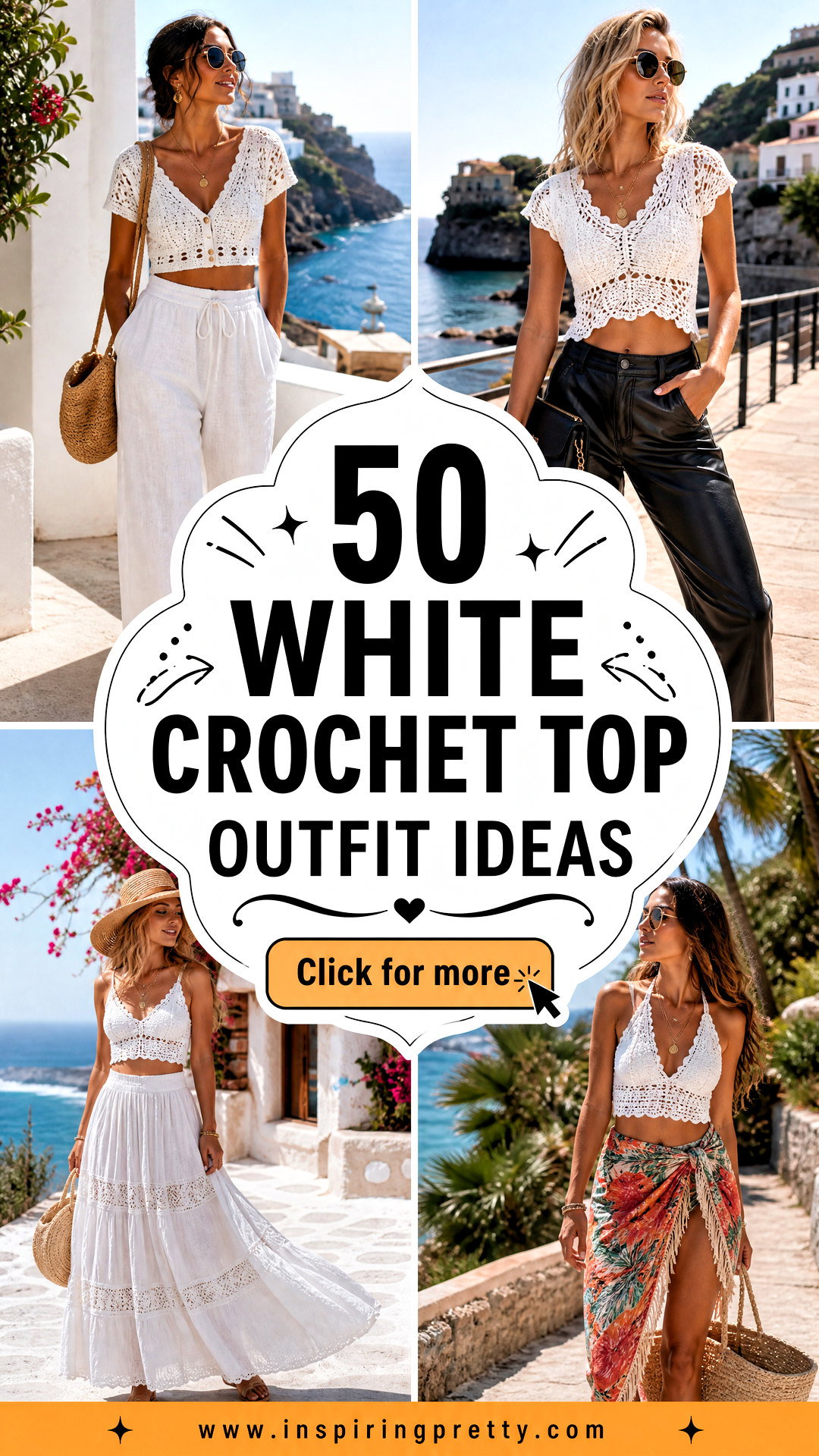 50 White Crochet Top Outfit Ideas for Breezy Summer Style - 50 White Crochet Top Outfit Ideas for Breezy Summer Style