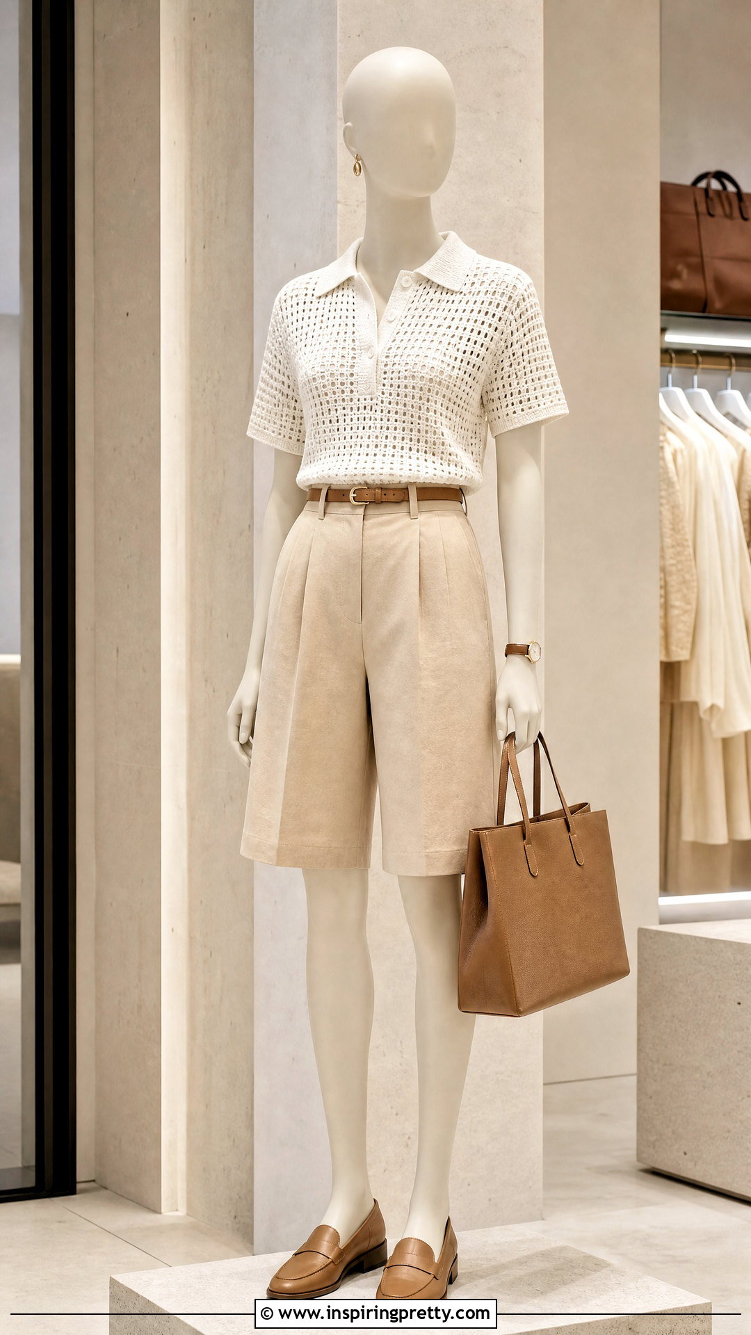 White Crochet Top With Bermuda Shorts - 20 white crochet top on mannequin ideas