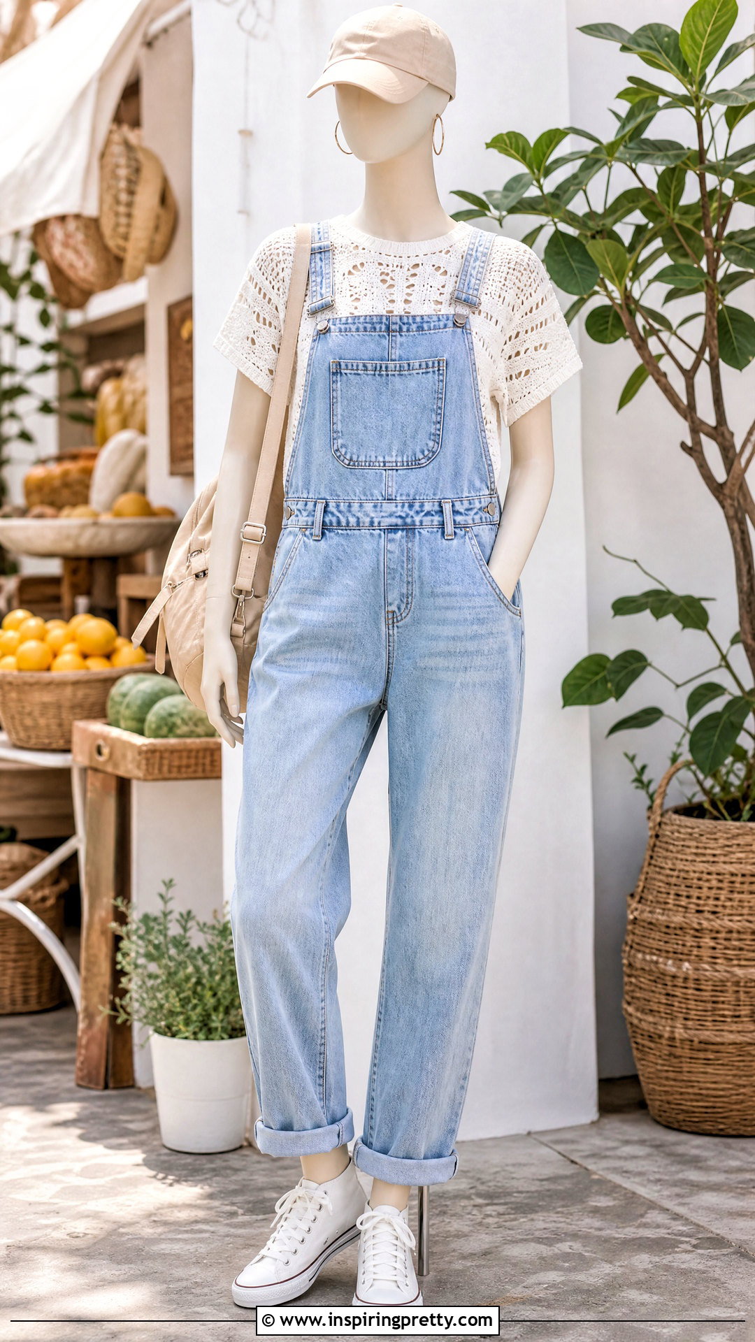 White Crochet Top With Denim Overalls - 20 white crochet top on mannequin ideas