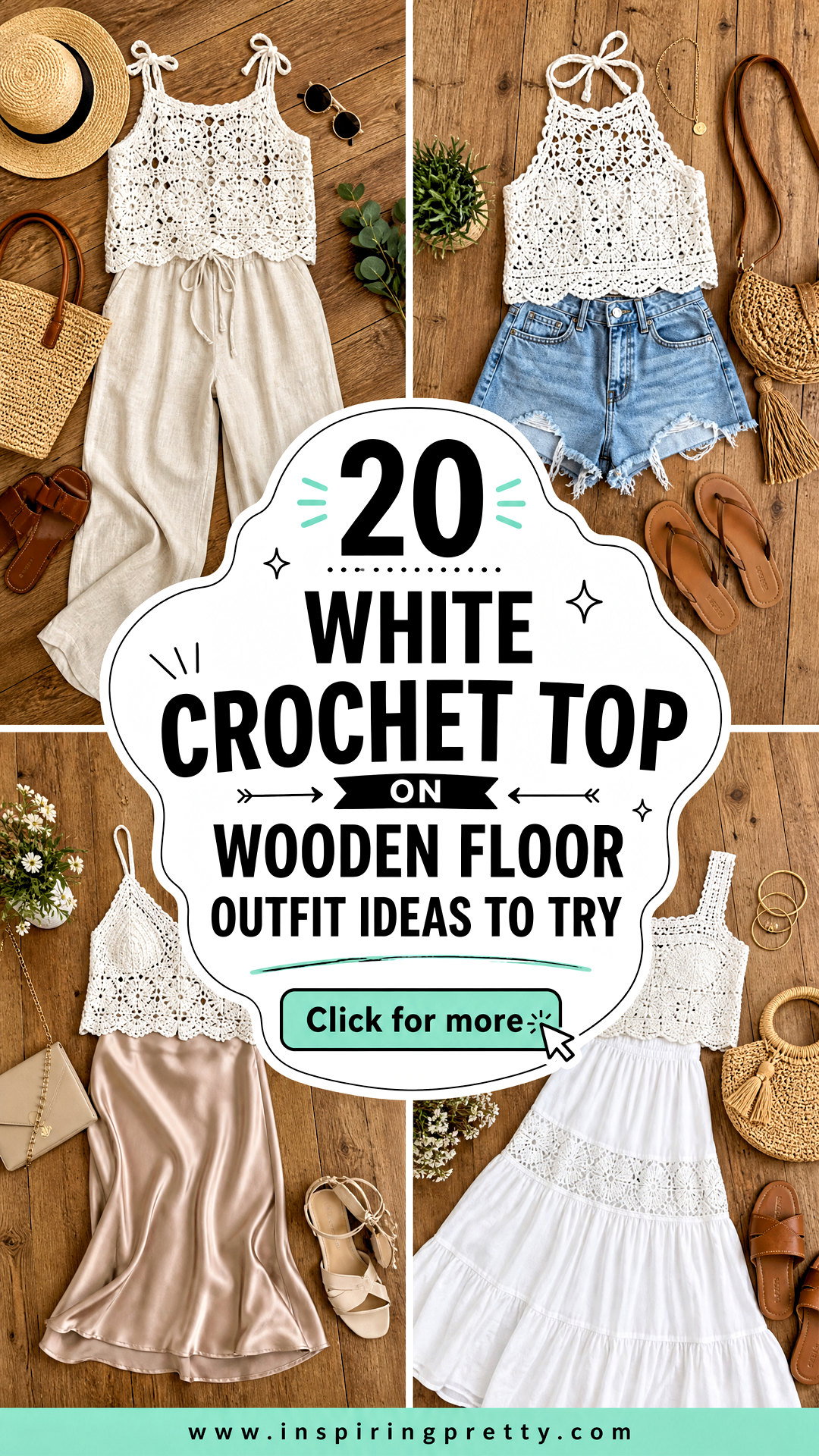 20 White Crochet Top on Wooden Floor Outfit Ideas to Try - 20 White Crochet Top on Wooden Floor Outfit Ideas to Try