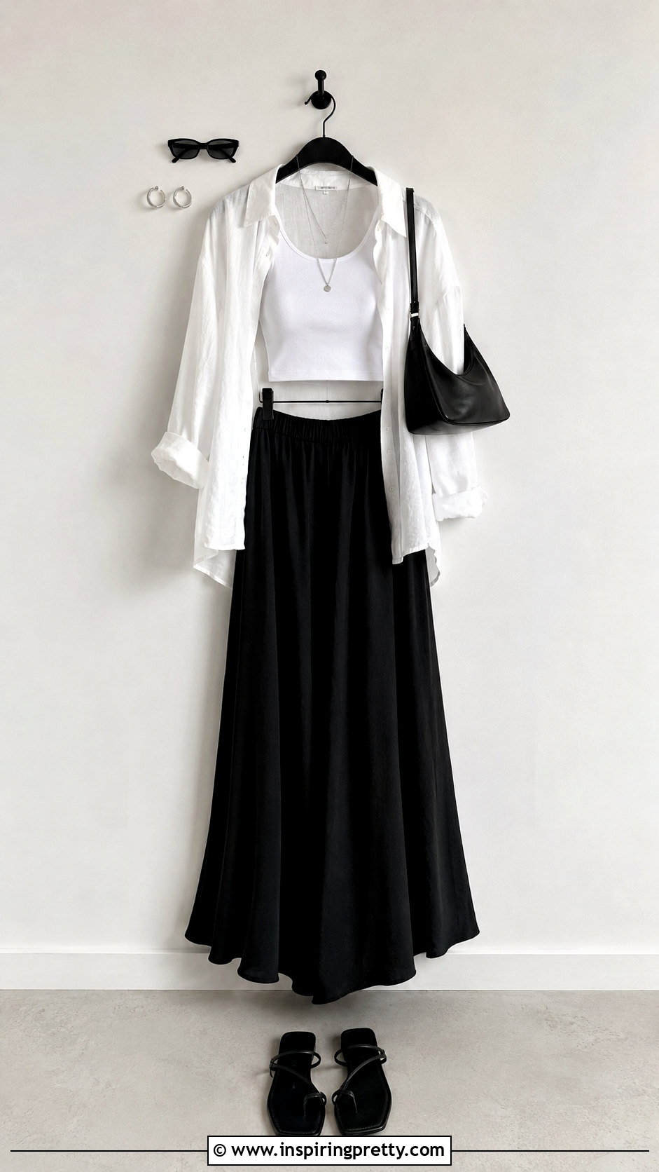 White Crop Top And Black Maxi Skirt On Hanger - 20 white crop top on hanger ideas
