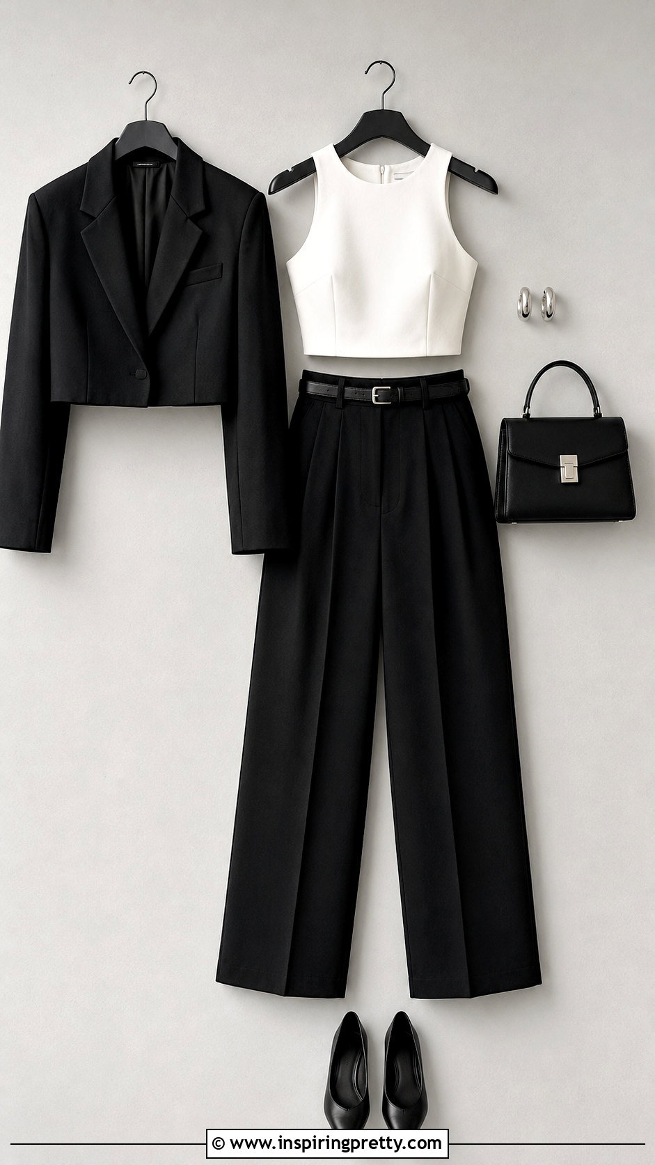 White Crop Top And Black Trousers On Hanger - 20 white crop top on hanger ideas