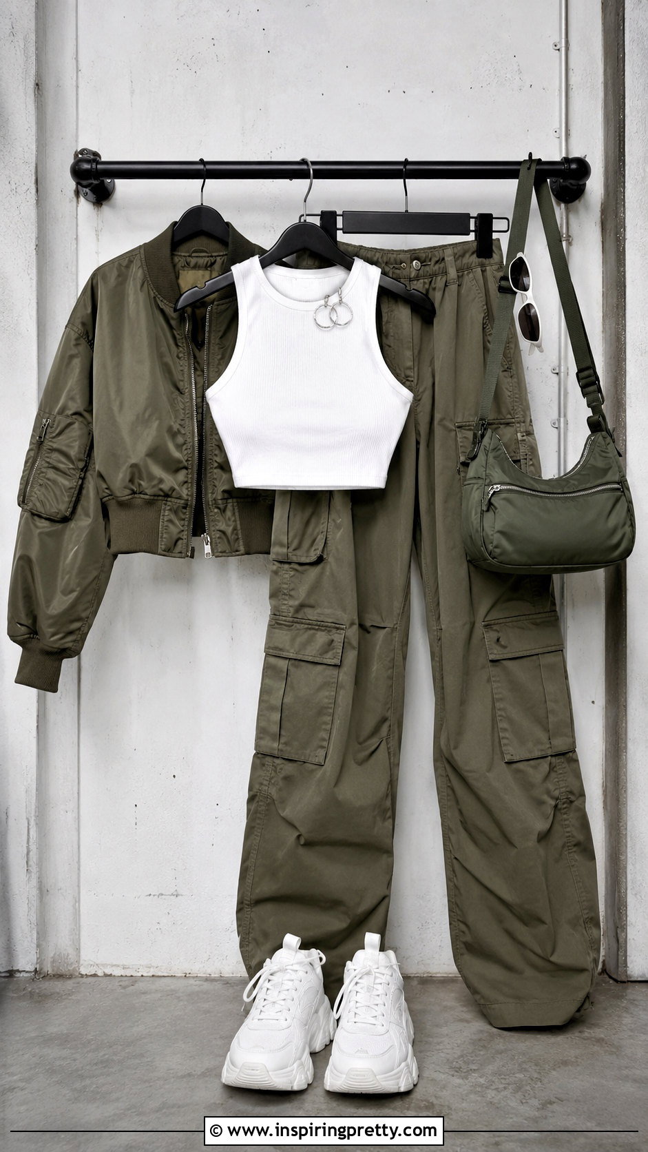 White Crop Top And Cargo Pants On Hanger - 20 white crop top on hanger ideas