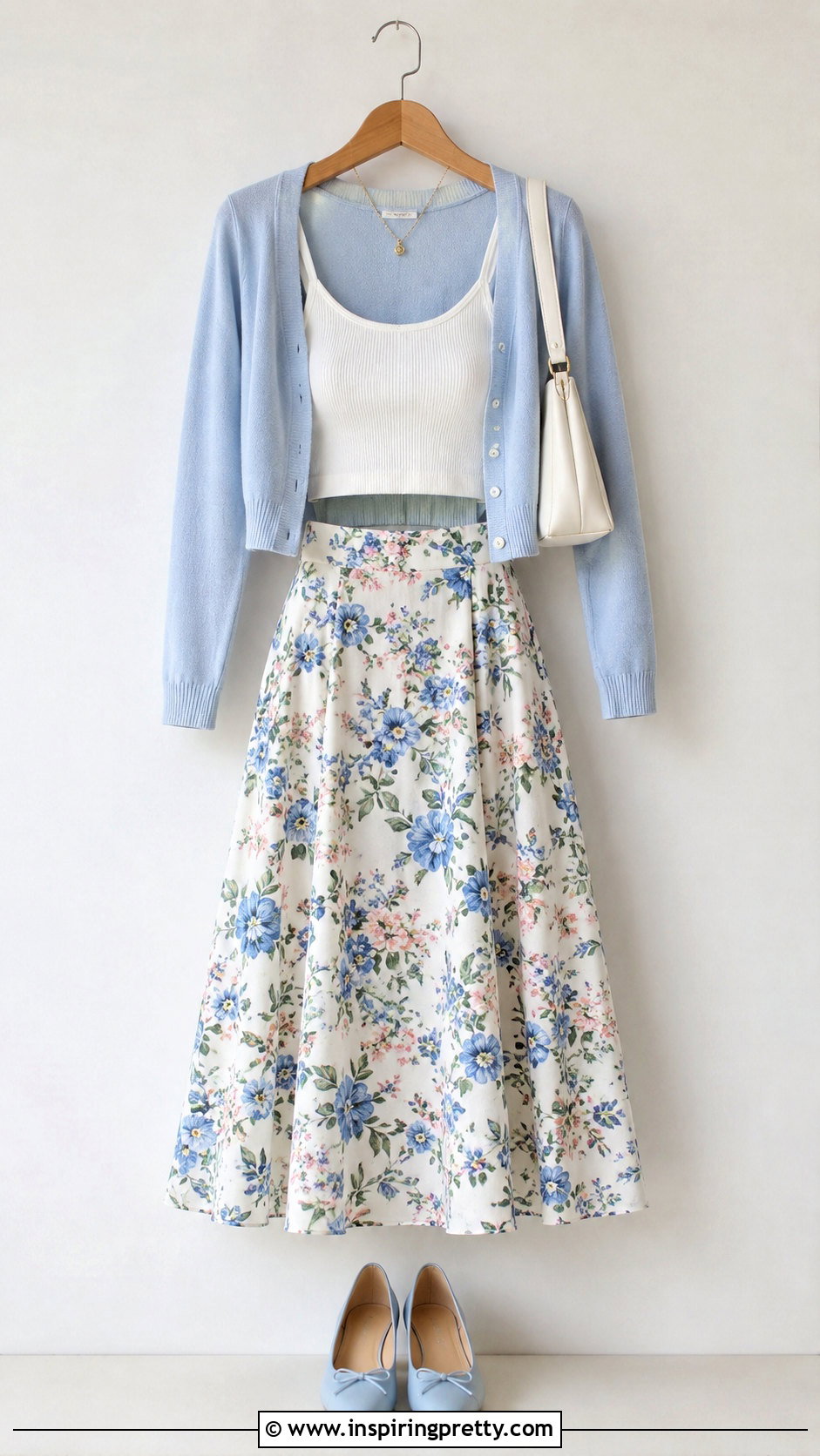 White Crop Top And Floral Midi Skirt On Hanger - 20 white crop top on hanger ideas
