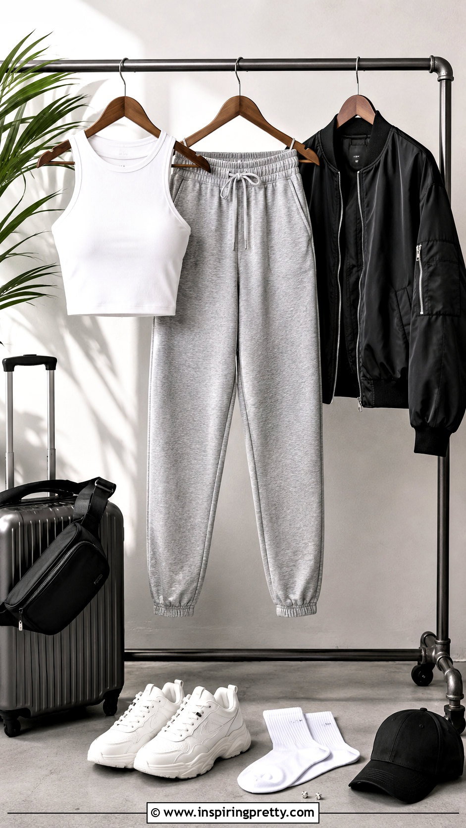 White Crop Top Joggers And Bomber Jacket On Hanger - 20 white crop top on hanger ideas
