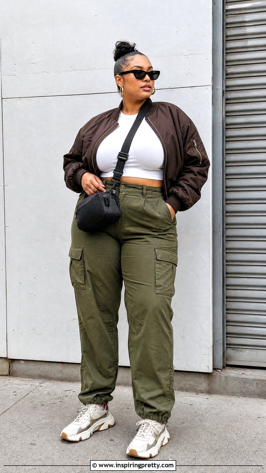 White Crop Top With Cargo Pants - 50 white crop top outfit ideas
