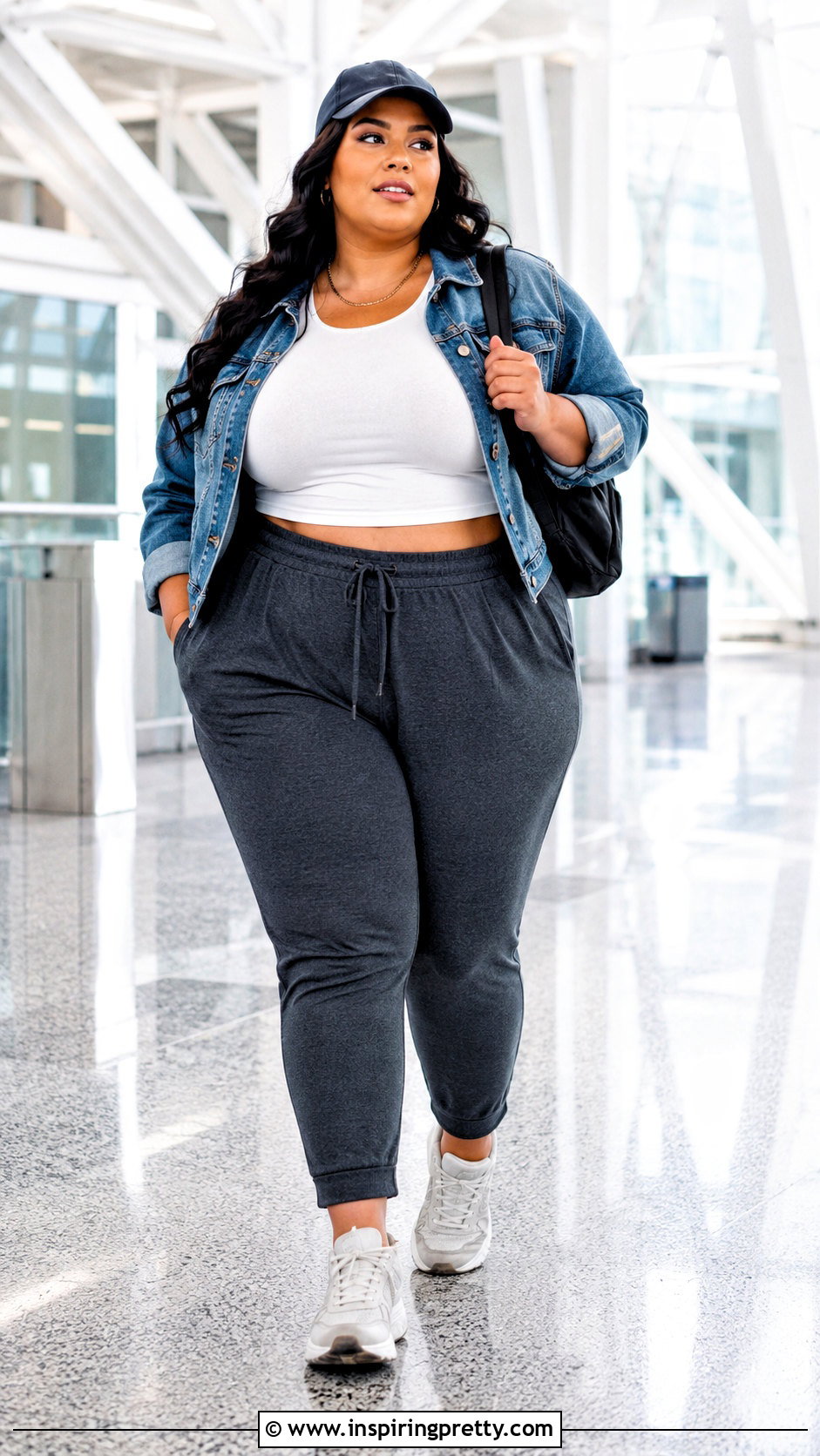 White Crop Top With Joggers - 25 White Crop Top Outfit Plus Size Ideas