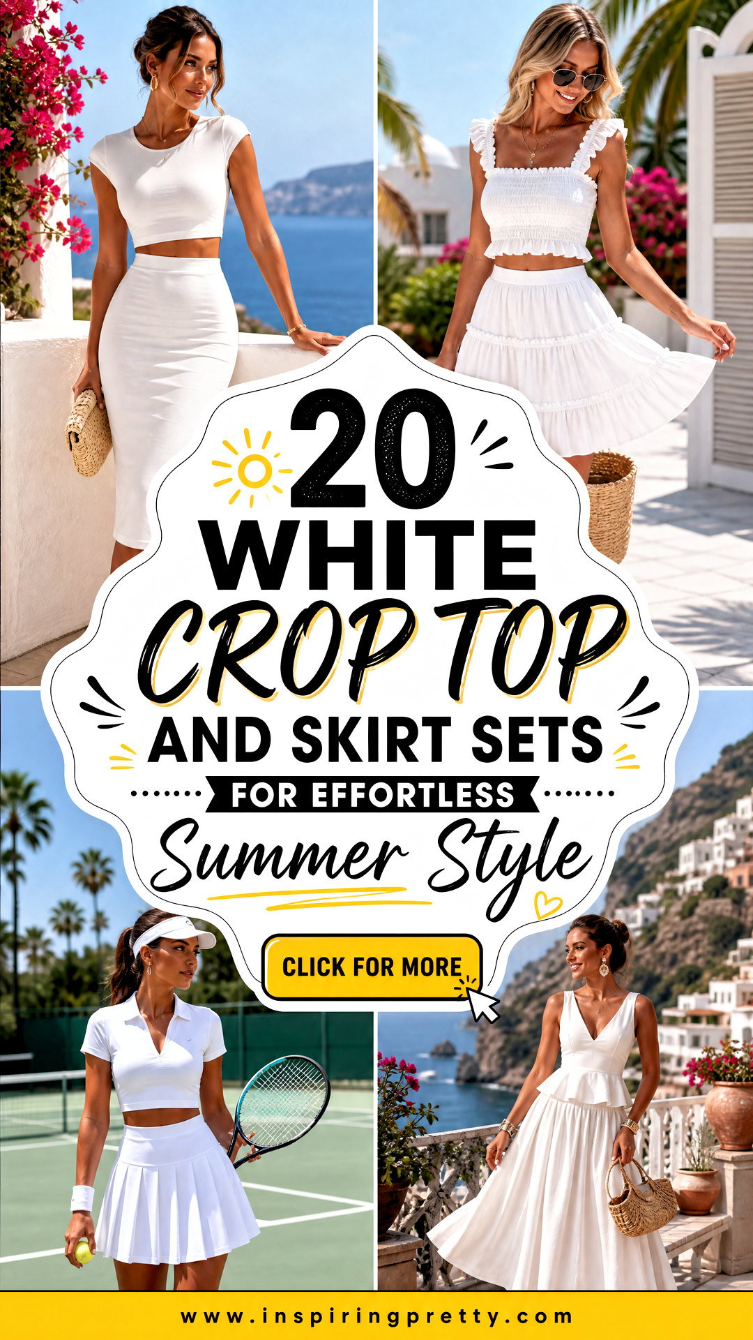 20 White Crop Top and Skirt Sets for Effortless Summer Style - 20 White Crop Top and Skirt Sets for Effortless Summer Style