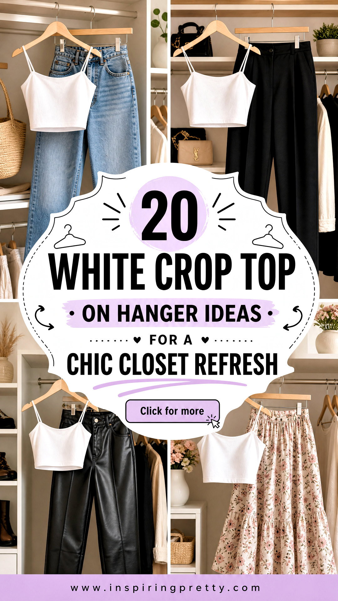 20 White Crop Top on Hanger Ideas for a Chic Closet Refresh - 20 White Crop Top on Hanger Ideas for a Chic Closet Refresh