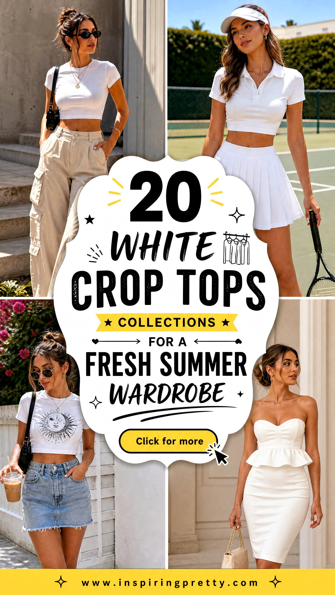 20 White Crop Tops Collections for a Fresh Summer Wardrobe - 20 White Crop Tops Collections for a Fresh Summer Wardrobe