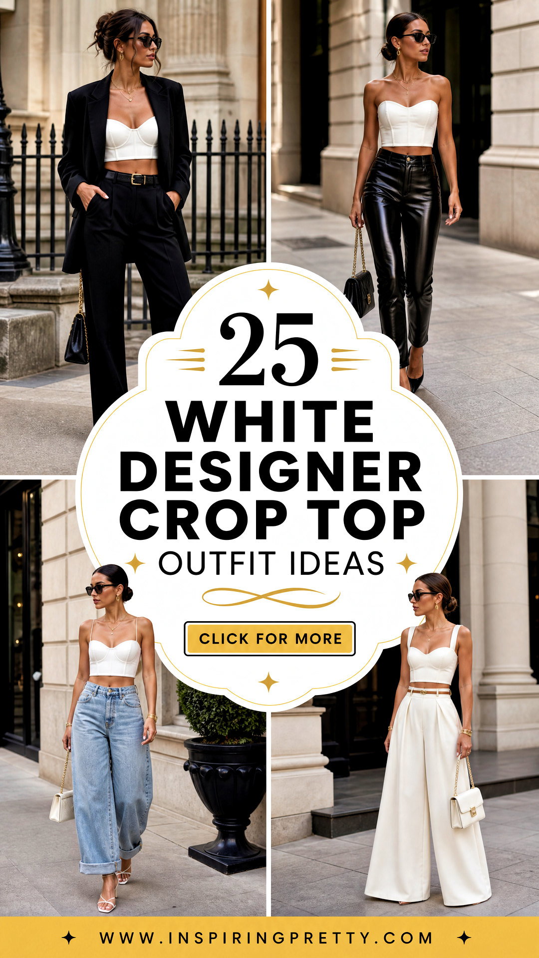 25 White Designer Crop Top Outfit Ideas for Luxe Summer Style - 25 White Designer Crop Top Outfit Ideas for Luxe Summer Style