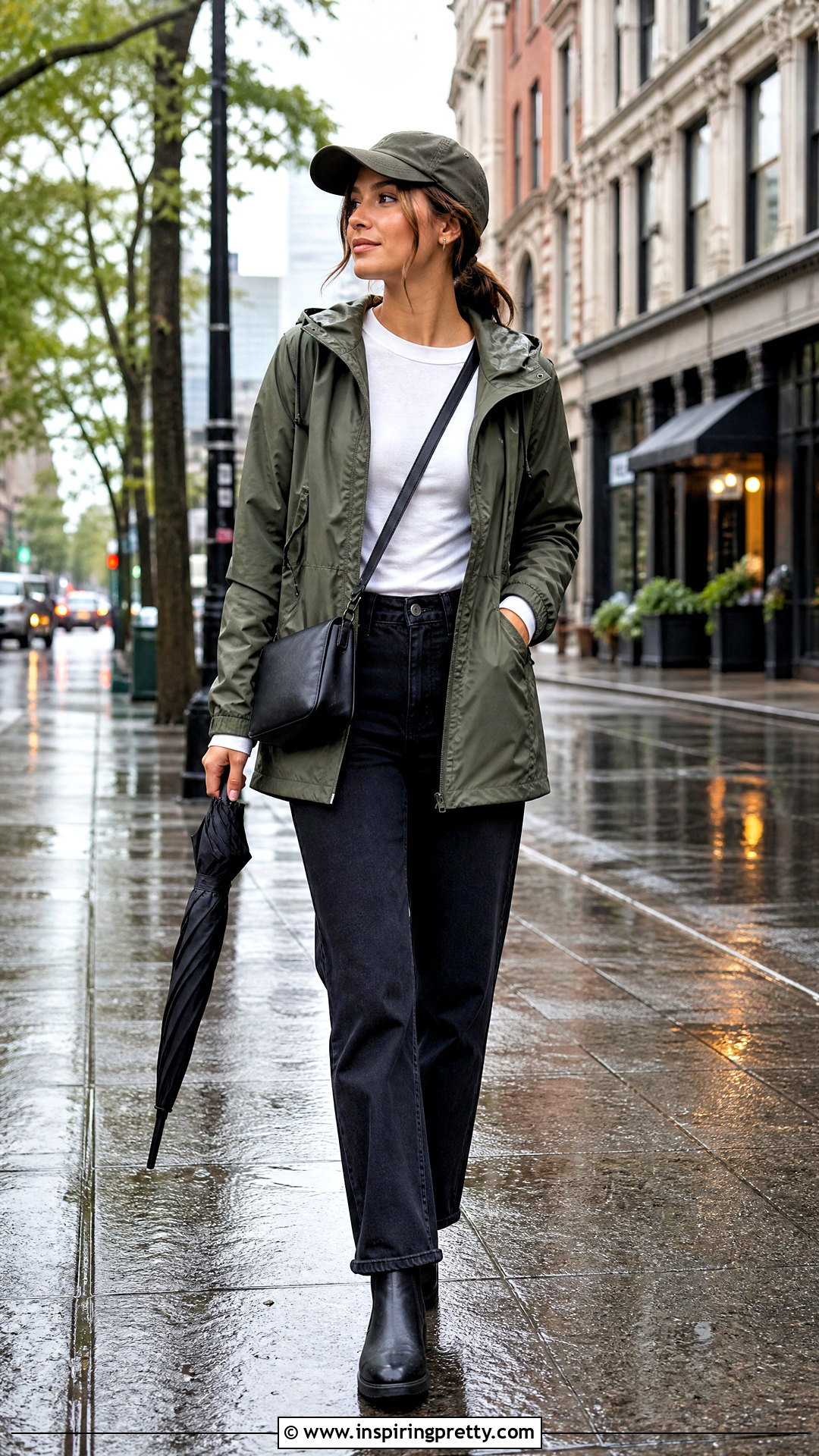 White Full Sleeve Top With Rain Jacket And Jeans - 50 white full sleeve top outfit ideas