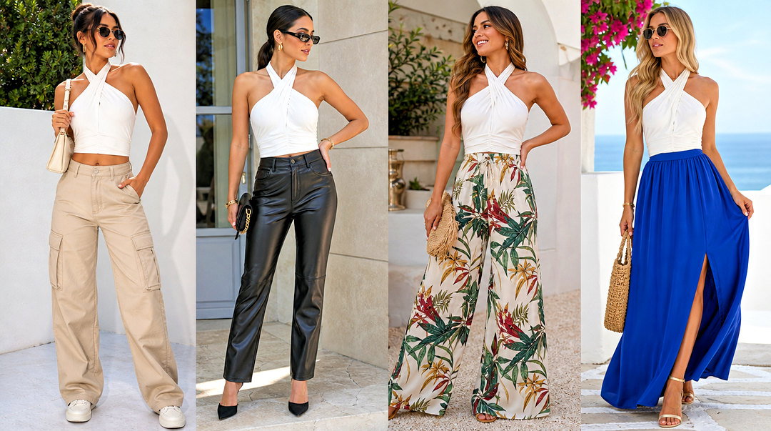 50 White Halter Top Outfit Ideas for Chic Summer Styling