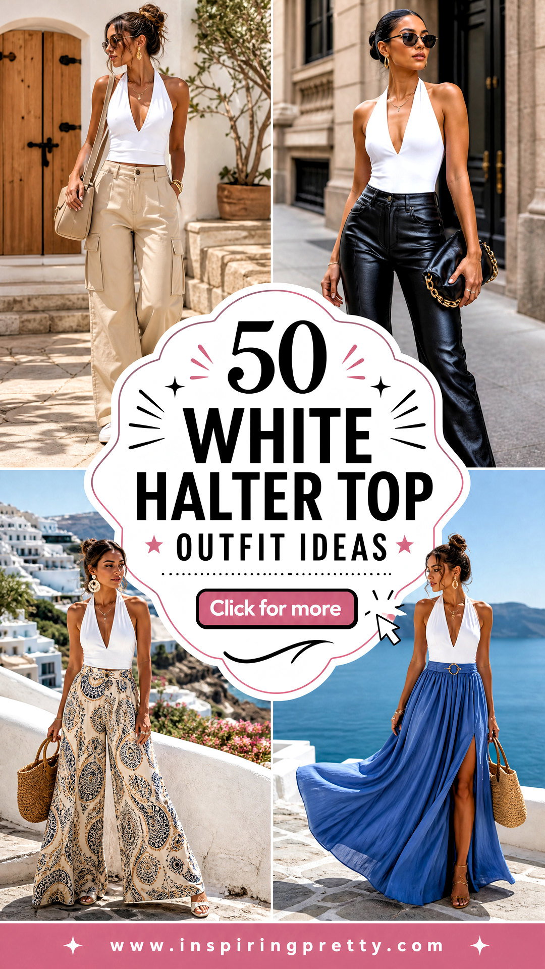 50 White Halter Top Outfit Ideas for Chic Summer Styling - 50 White Halter Top Outfit Ideas for Chic Summer Styling