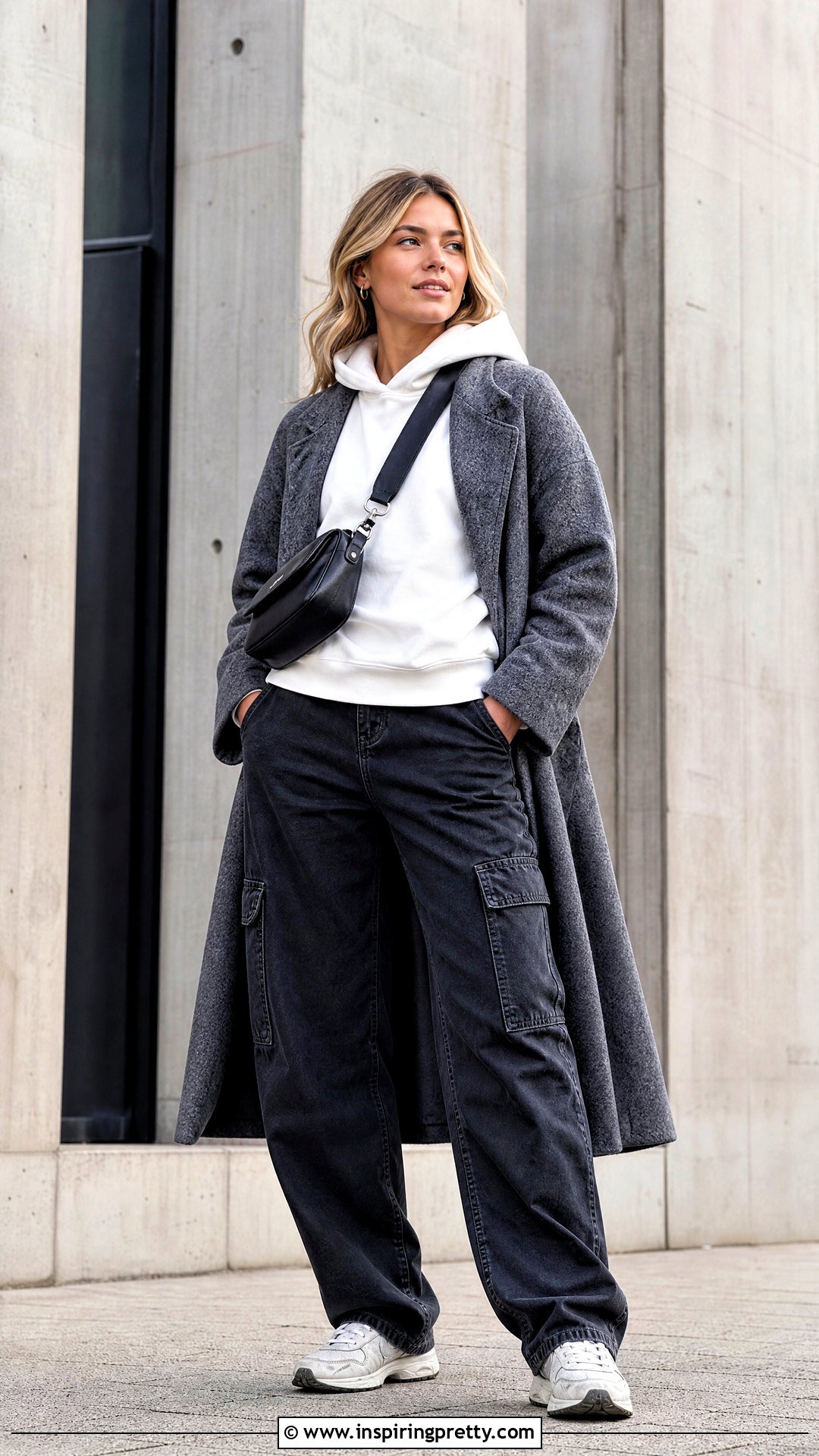 White Hoodie With Cargo Jeans - 50 white top aesthetic ideas