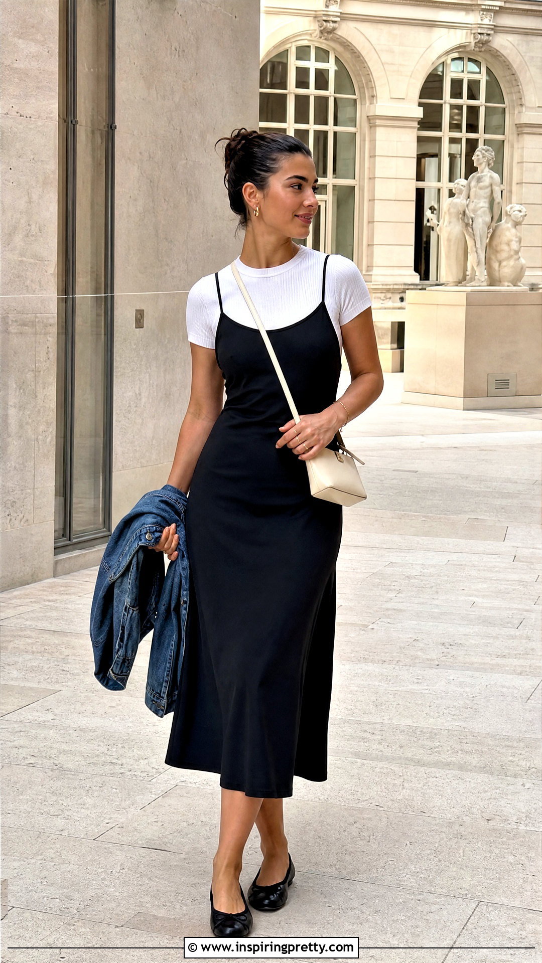 White Knit Top Under A Slip Dress - 20 White Knit Top Fashion outfit ideas