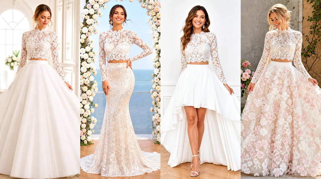 20 White Lace Bridal Top Outfit Ideas for Modern Brides