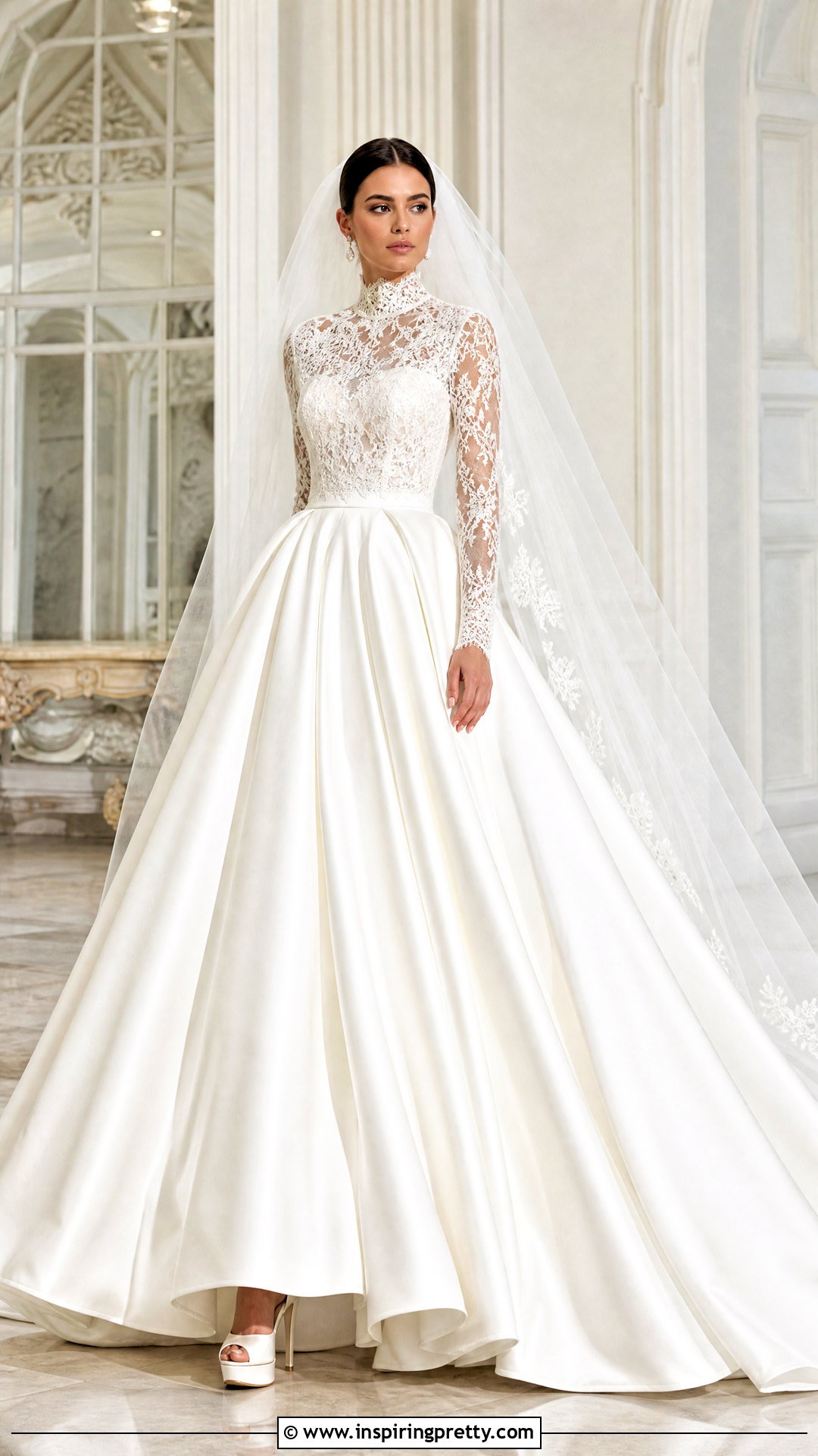 White Lace Bridal Top With Ball Gown Skirt - 20 White Lace Bridal Top outfit ideas