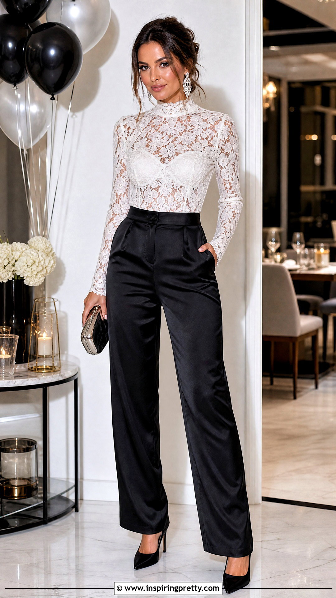 White Lace Long Sleeve Top Party Outfit - 50 white lace long sleeve top outfit ideas