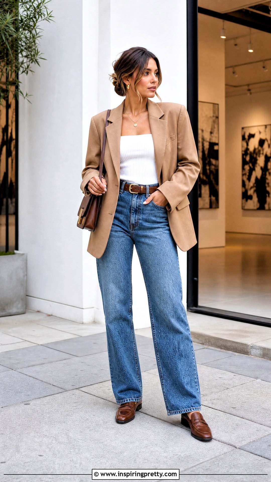 White Ribbed Tube Top With Blazer And Jeans - 25 white ribbed tube top outfit ideas