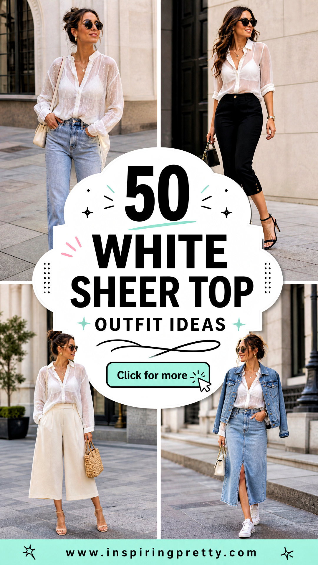 50 White Sheer Top Outfit Ideas for Chic Modern Layered Looks - 50 White Sheer Top Outfit Ideas for Chic Modern Layered Looks