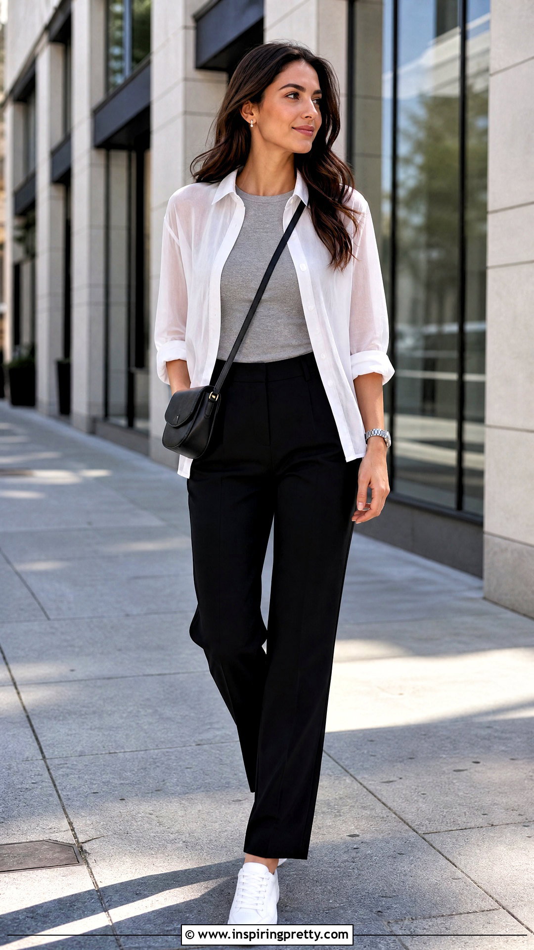 White Sheer Top Over A Fitted T Shirt - 50 white sheer top outfit ideas