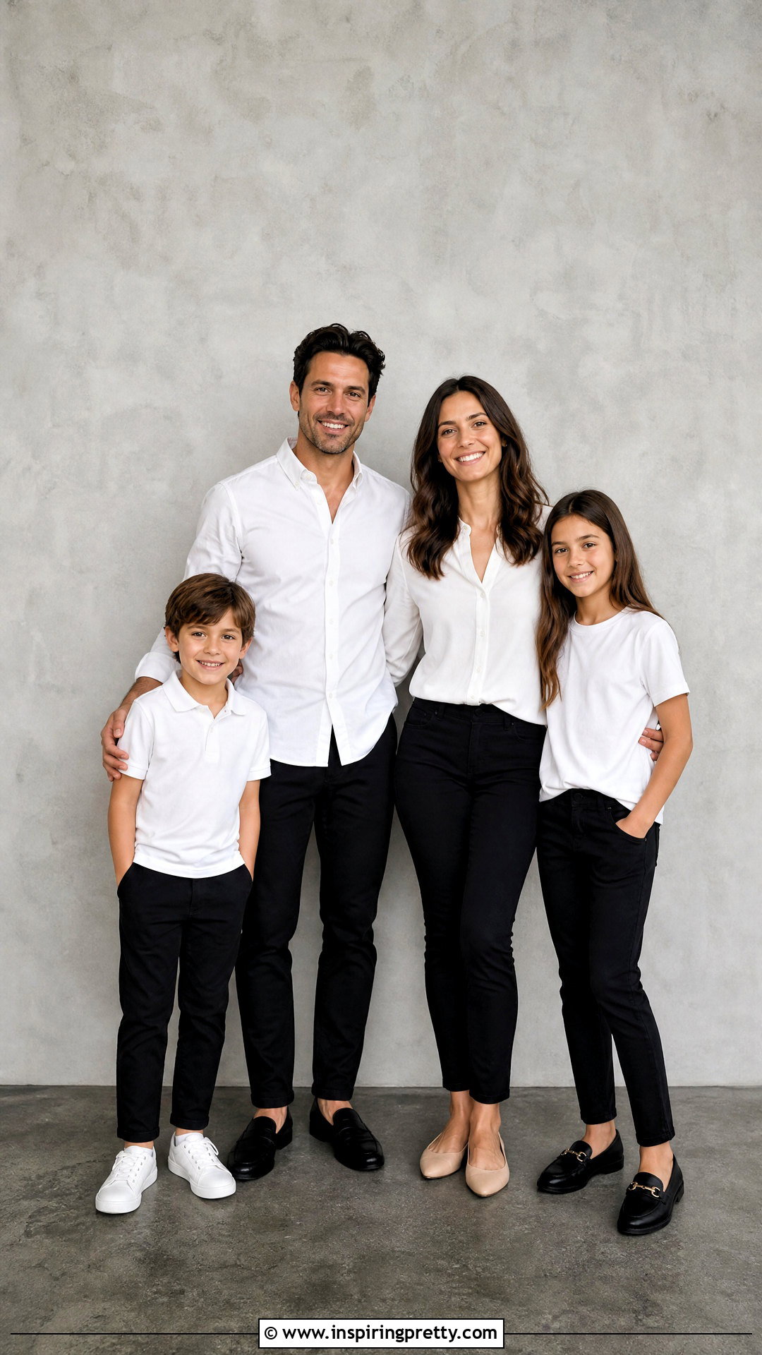 White Shirts And Black Jeans Family Picture - 25 White Tops And Jeans Family Pictures