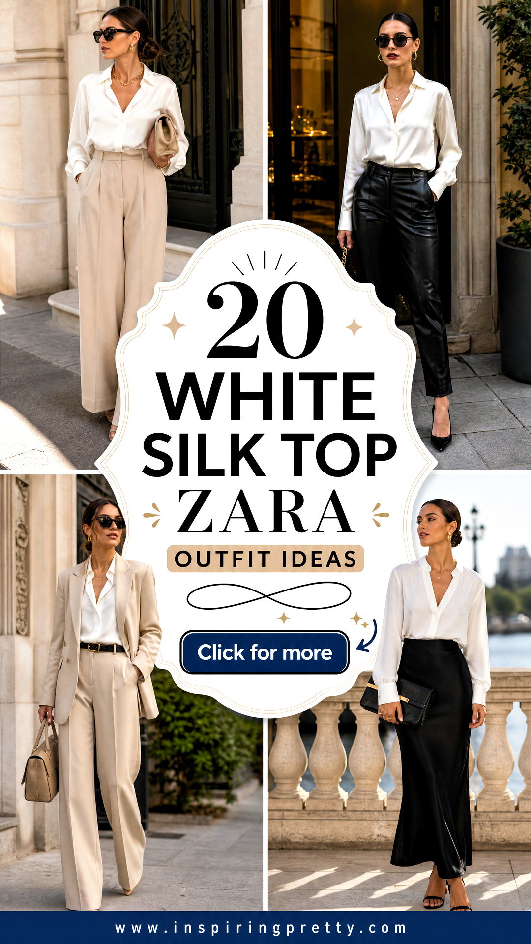 20 White Silk Top Zara Outfit Ideas for Polished Evening Style - 20 White Silk Top Zara Outfit Ideas for Polished Evening Style