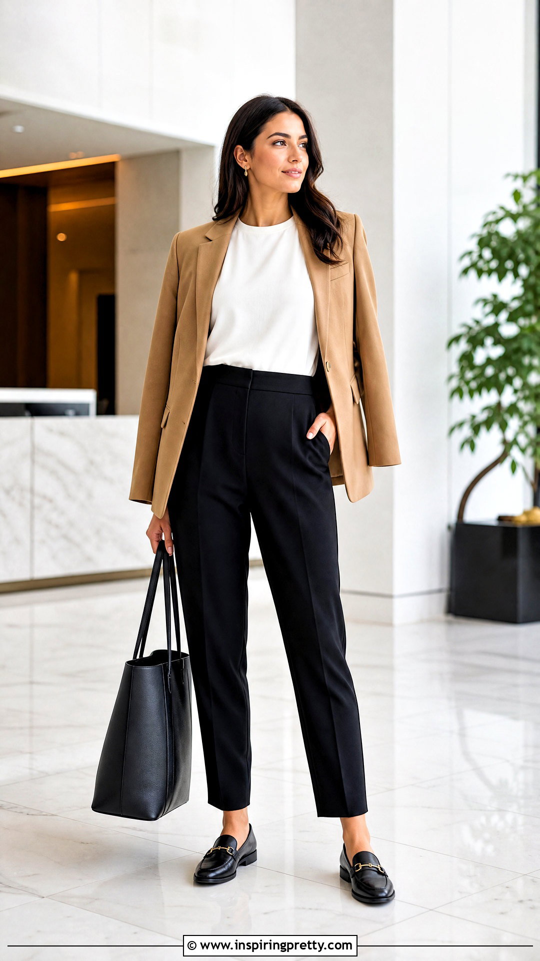 White Sleeveless Top With Black Trousers - 50 white sleeveless top outfit ideas