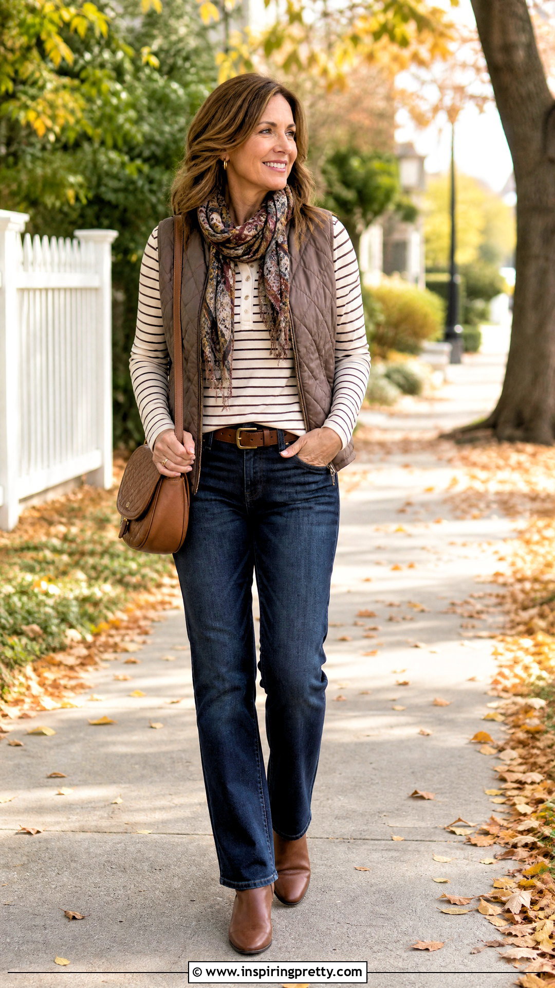 White Stag Long Sleeve Top With Dark Wash Jeans - 20 White Stag Tops outfit ideas
