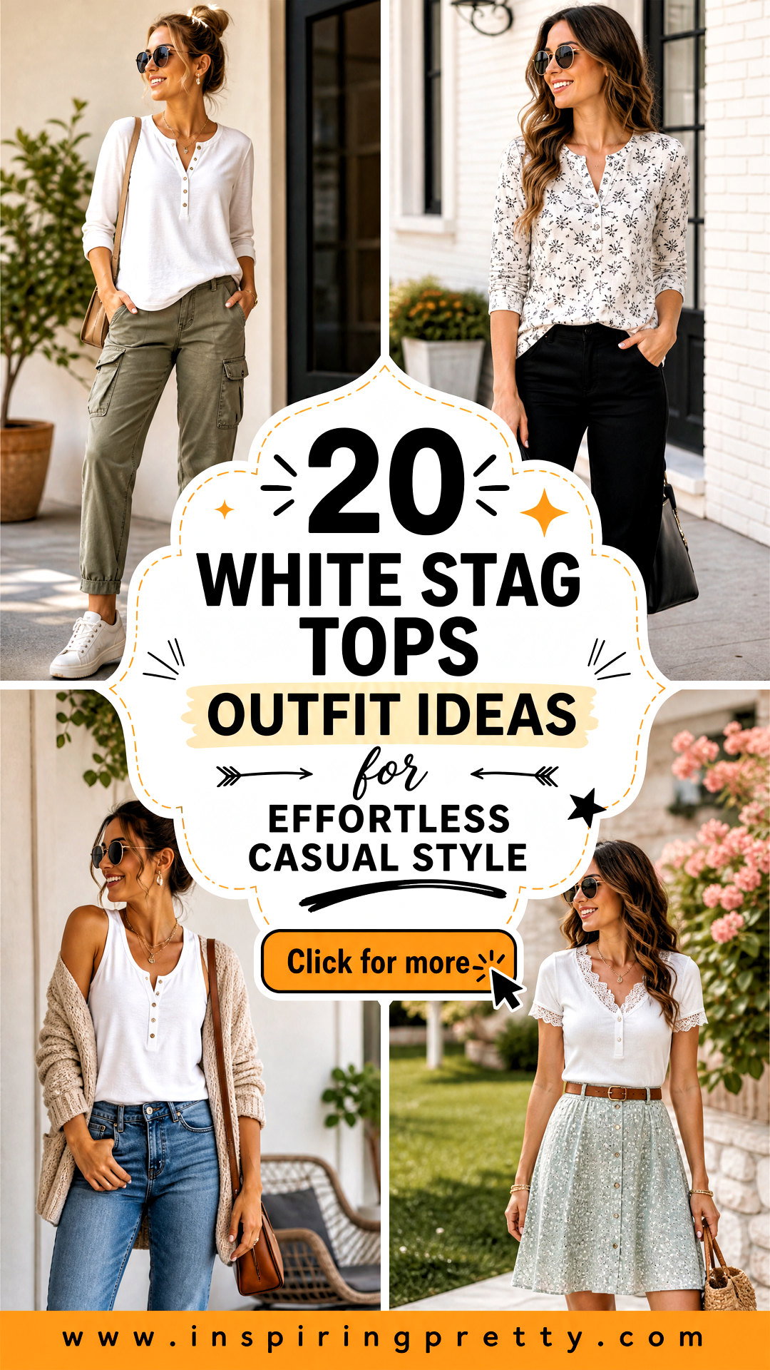 20 White Stag Tops Outfit Ideas for Effortless Casual Style - 20 White Stag Tops Outfit Ideas for Effortless Casual Style