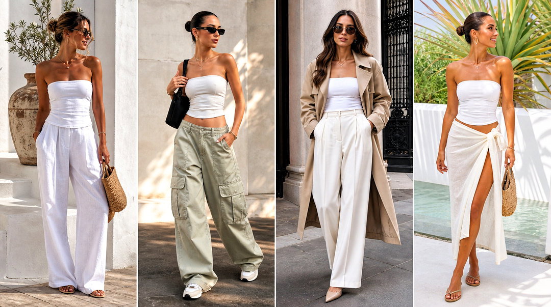50 White Strapless Top Outfit Ideas for Chic Summer Events