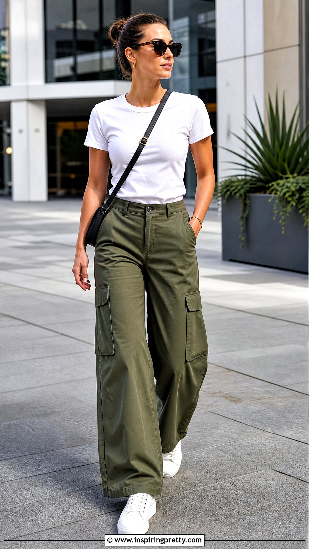 White T Shirt With Cargo Pants - what top goes with cargo pants (20 ways)