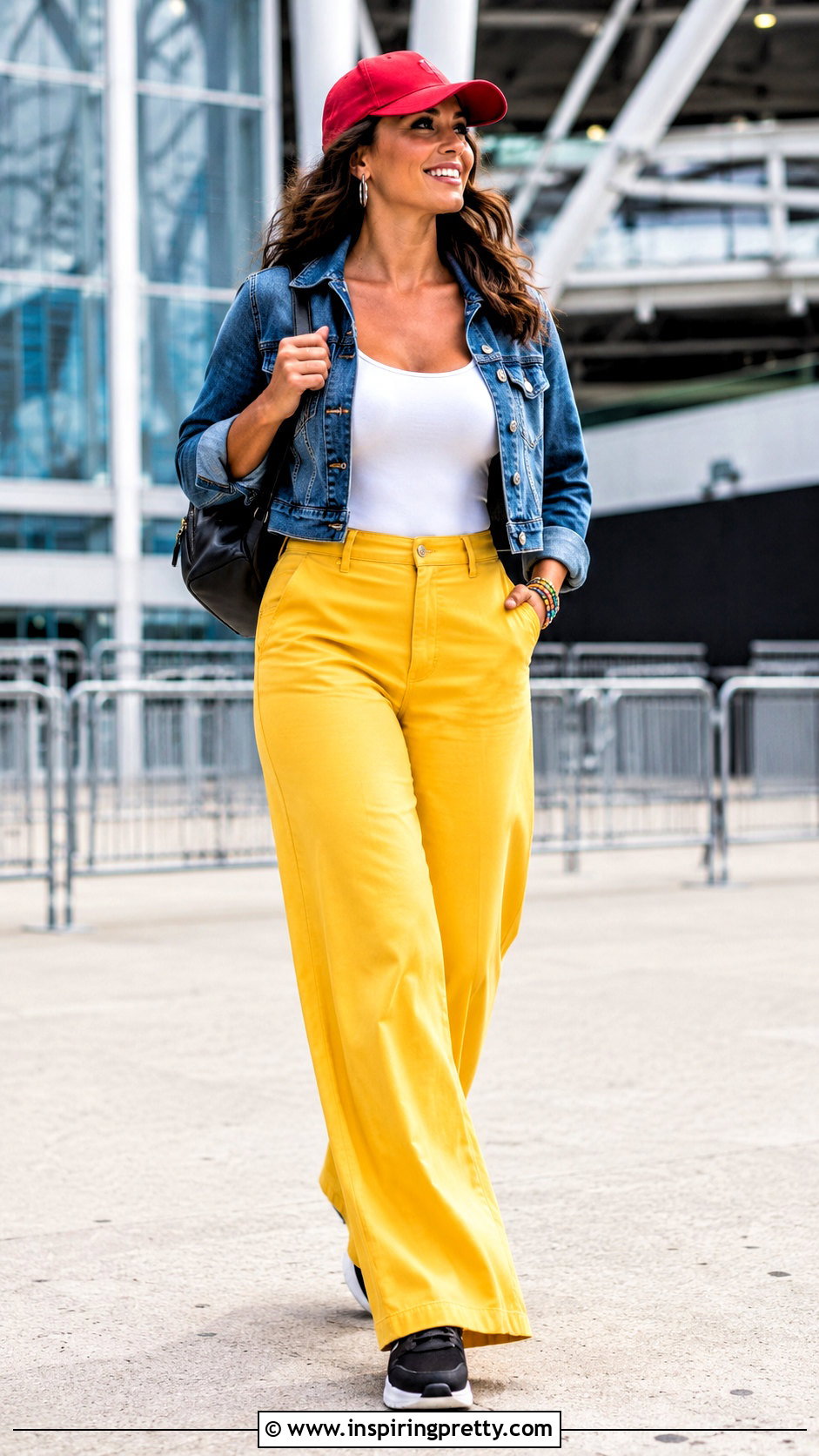 White Tank Top And Yellow Wide Leg Pants Outfit - 20 Louis Tomlinson Tank Top Era Outfits