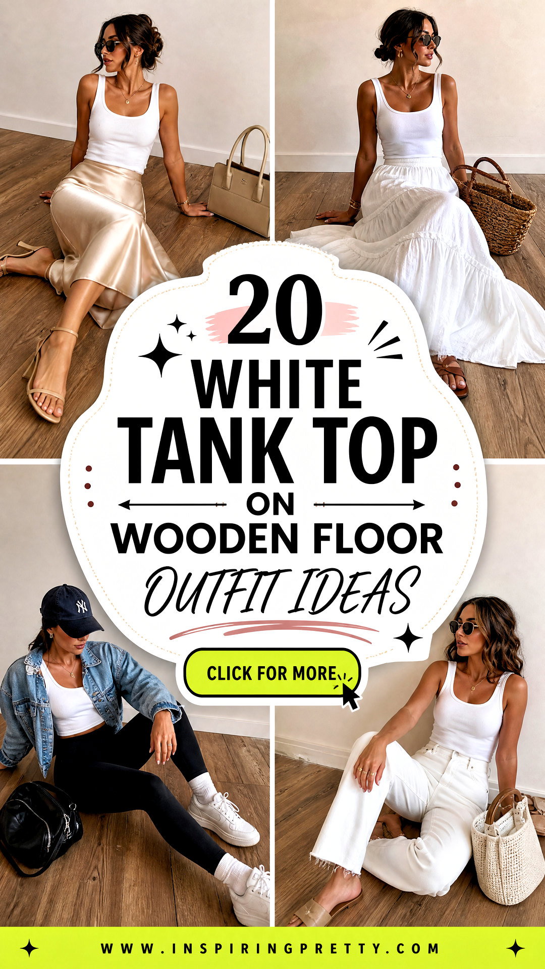 20 White Tank Top On Wooden Floor Outfit Ideas to Recreate - 20 White Tank Top On Wooden Floor Outfit Ideas to Recreate