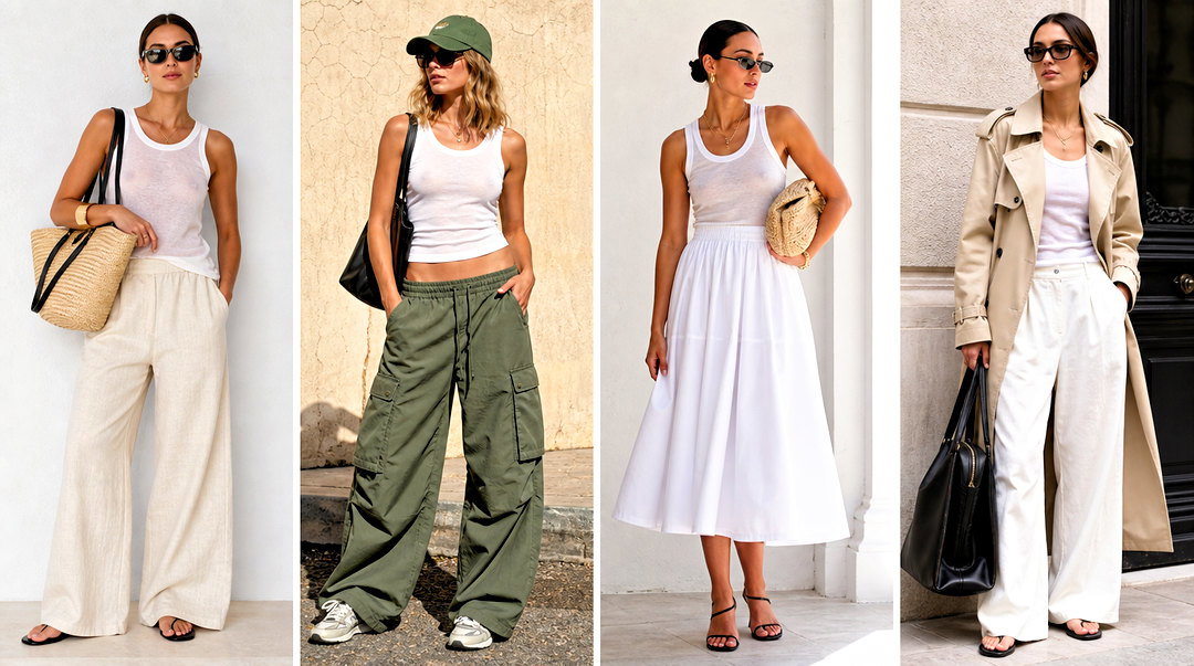 25 White Tank Top Transparent Outfits for Bold Summer Style