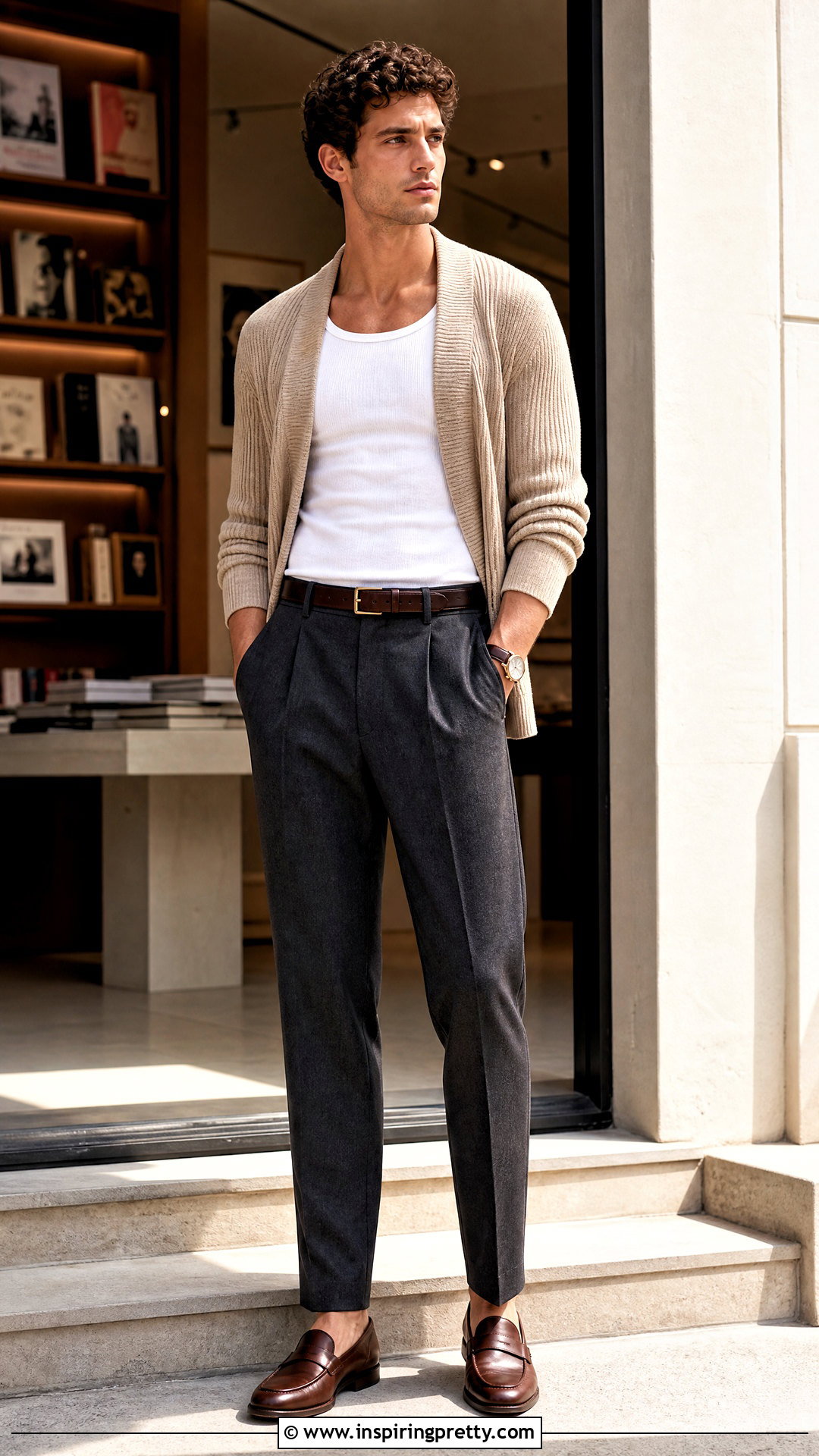 White Tank Top With A Cardigan - 50 white tank top outfit men