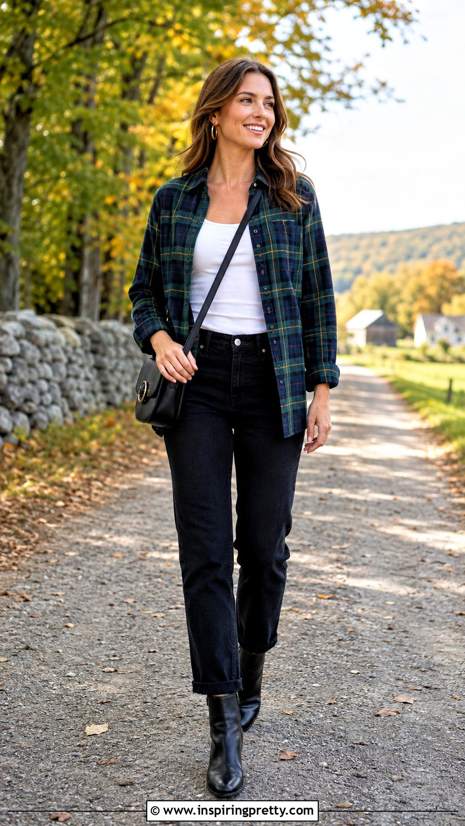 White Tank Top With A Plaid Overshirt - 50 white tank top outfits