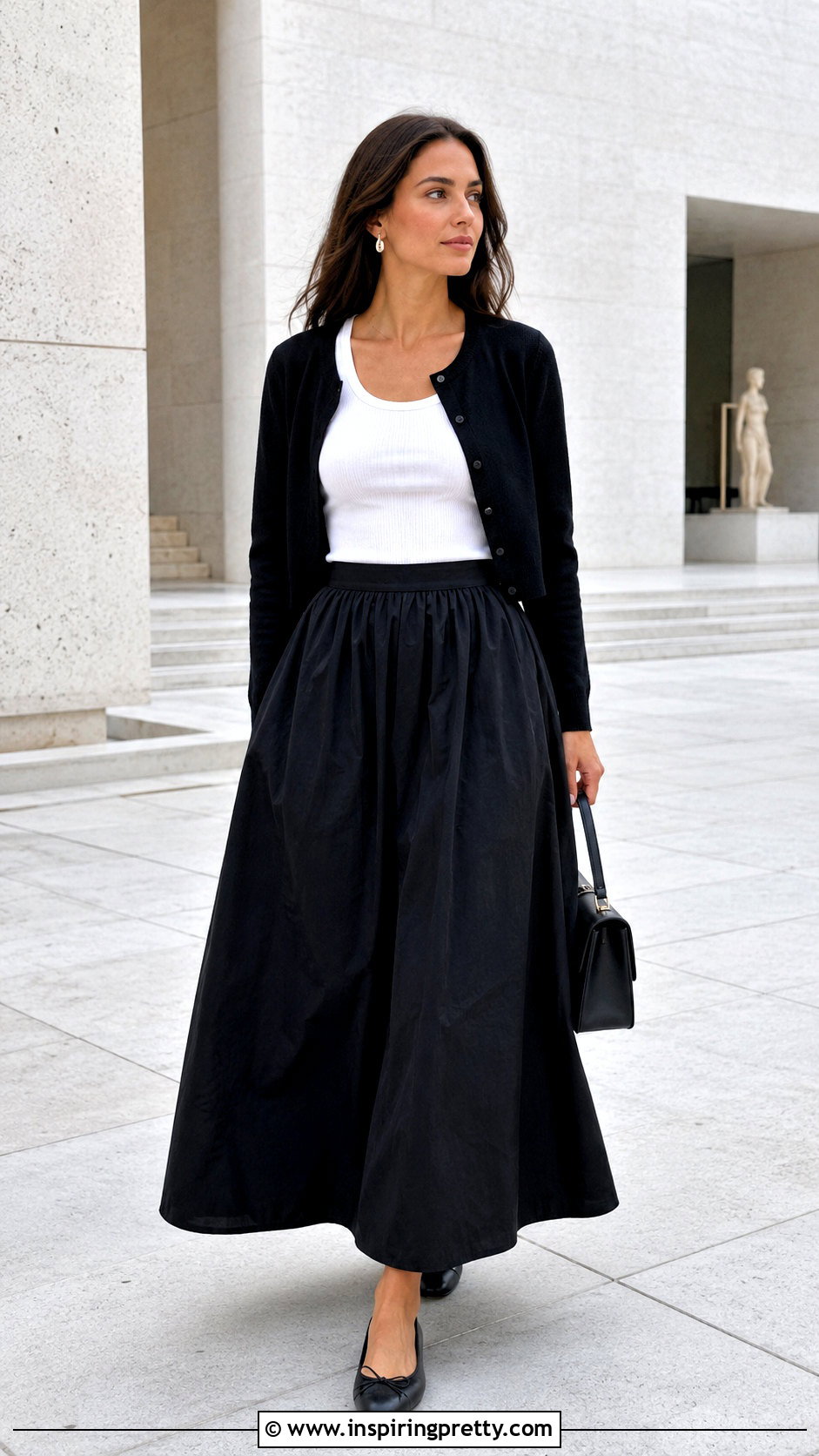 White Tank Top With A Poplin Maxi Skirt - 50 white tank top outfits