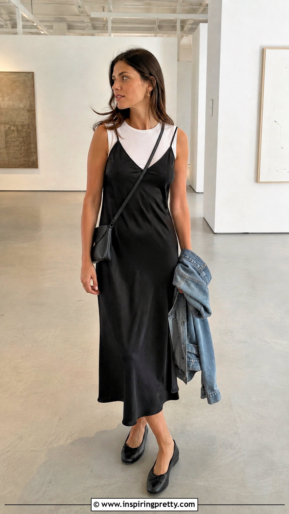 White Tank Top With A Slip Dress - 50 white tank top outfits