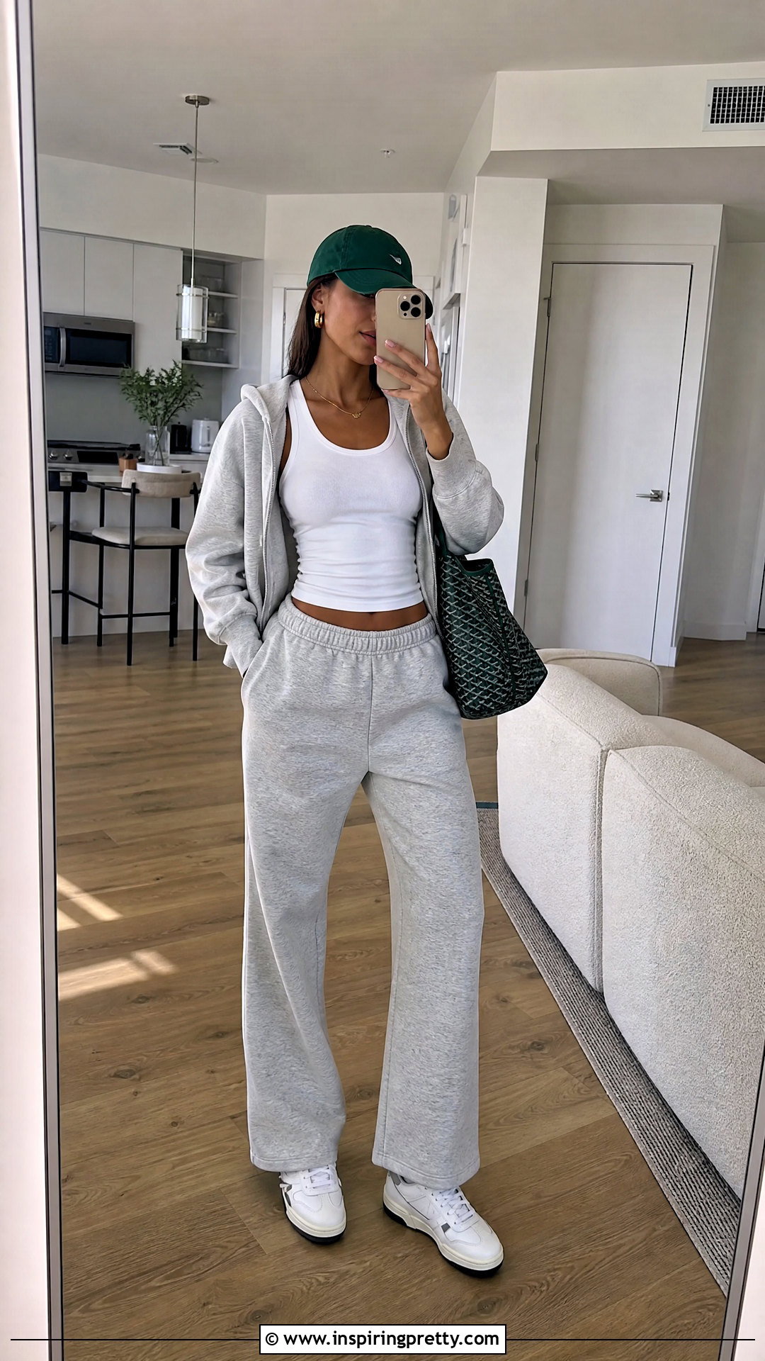 White Tank Top With Gray Sweatpants - 50 white tank top outfit aesthetic ideas