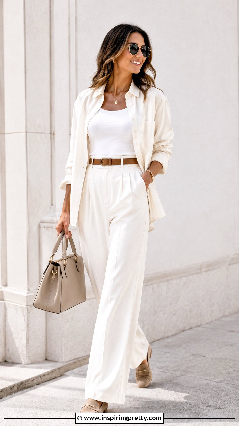 White Tank Top With Monochrome White Layers - 20 Min Ho Xo Kitty Tank Top outfit ideas